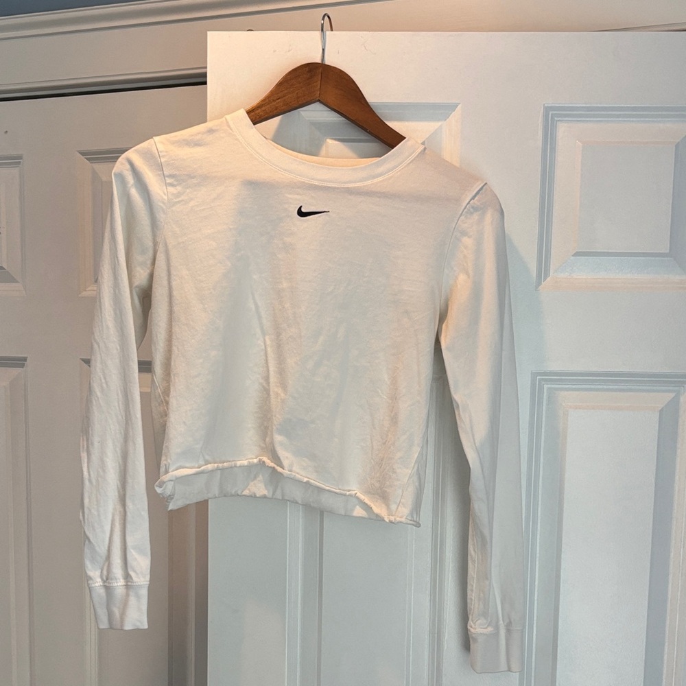 Nike Women's Cream Long Sleeve Tee